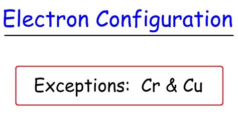electronic configuration of cr and cu|Electron Configuration Exceptions Examples: Cr, Cu, .
